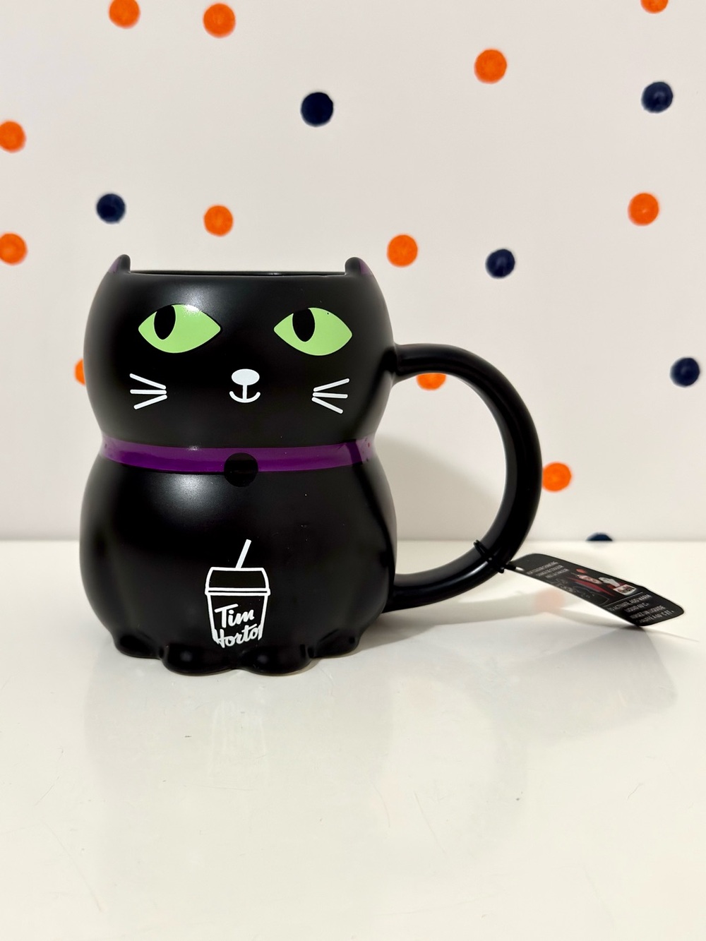 Tim Hortons 2025 Black Cat Colour Changing Ceramic Mug